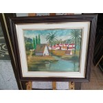 Масло на платно Испания,двойна рамка - 3654 - КА42